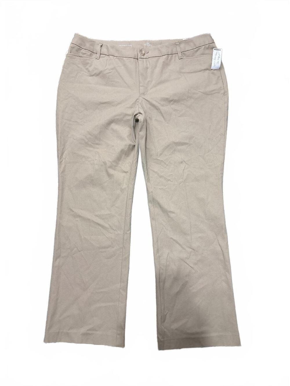 St. John's Bay Women's Straight Leg Khaki Pants Size 22W